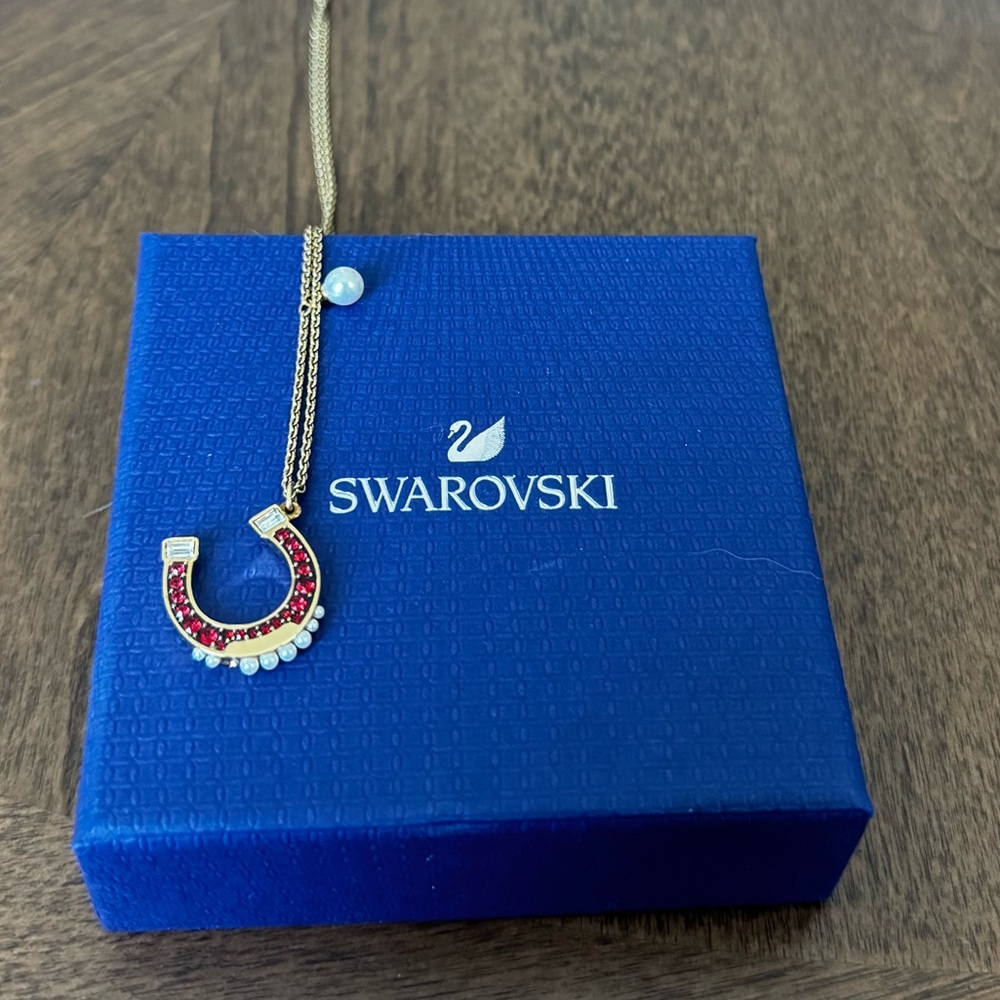 Swarovski Horseshoe and Pearl Necklace